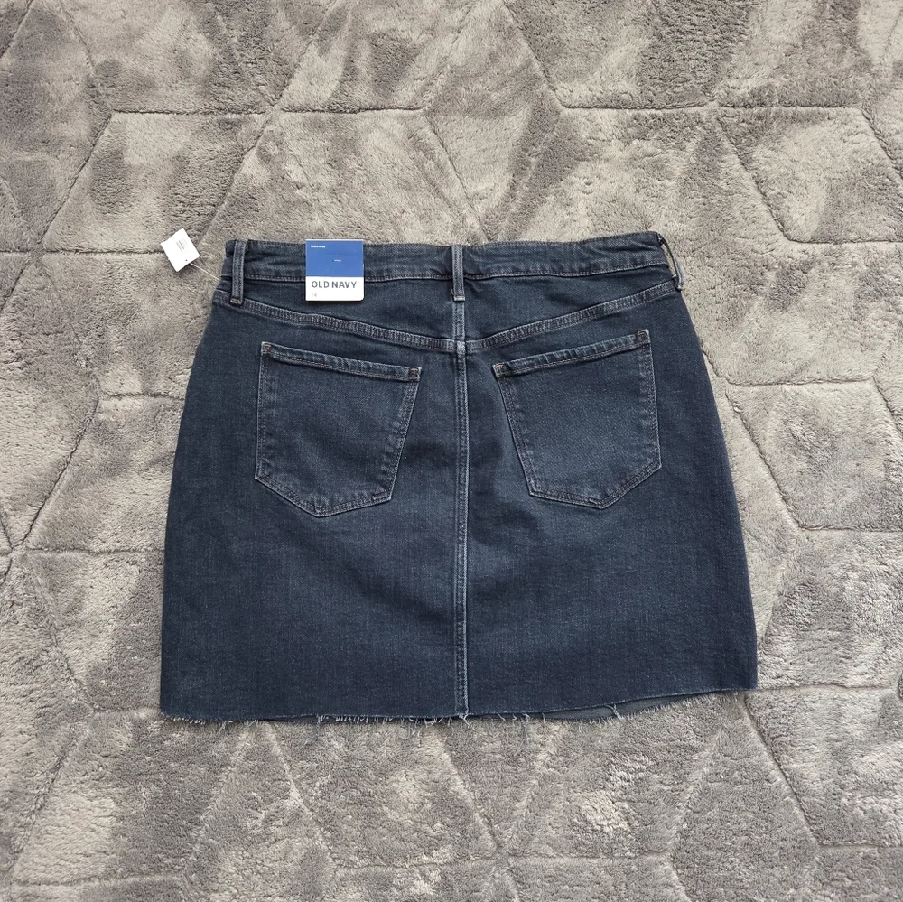 Blue Denim Raw Hem High Rise Mini Skirt Western Rodeo Spring Summer Vacay 14 NWT